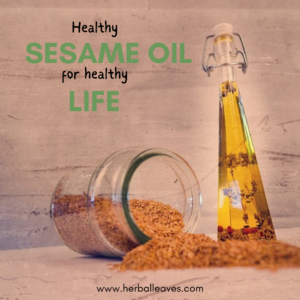 benefits of sesame oil, herbal leaves